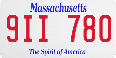 MA license plate 9II780
