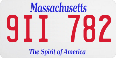 MA license plate 9II782