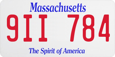 MA license plate 9II784