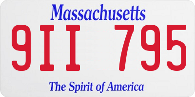 MA license plate 9II795