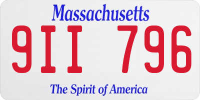 MA license plate 9II796