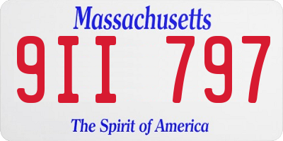 MA license plate 9II797