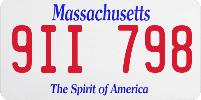 MA license plate 9II798