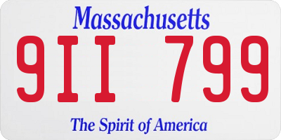 MA license plate 9II799