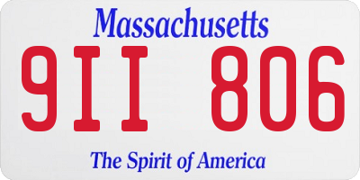 MA license plate 9II806