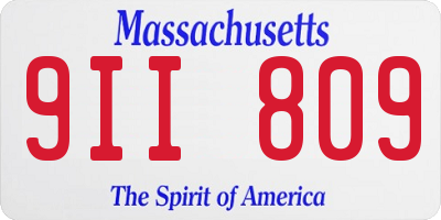 MA license plate 9II809