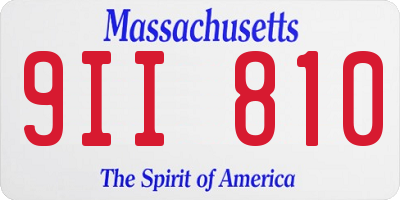 MA license plate 9II810