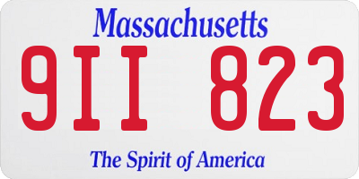 MA license plate 9II823