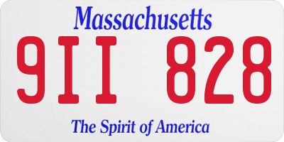 MA license plate 9II828