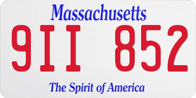 MA license plate 9II852