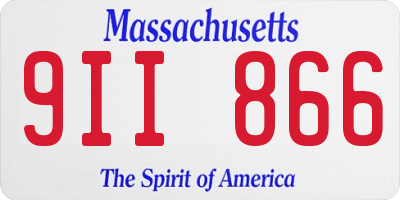MA license plate 9II866