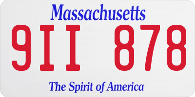 MA license plate 9II878