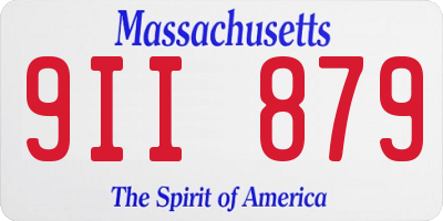 MA license plate 9II879