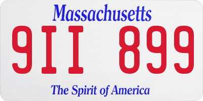 MA license plate 9II899