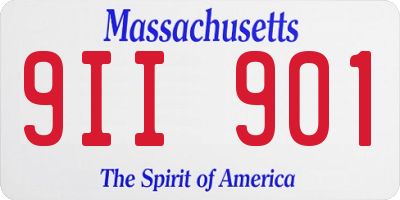 MA license plate 9II901
