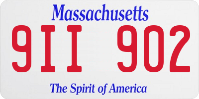 MA license plate 9II902