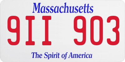 MA license plate 9II903