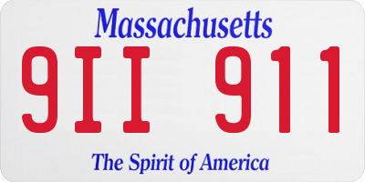 MA license plate 9II911