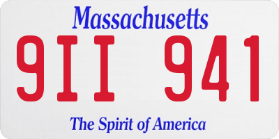 MA license plate 9II941