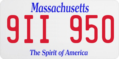 MA license plate 9II950