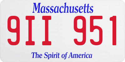 MA license plate 9II951