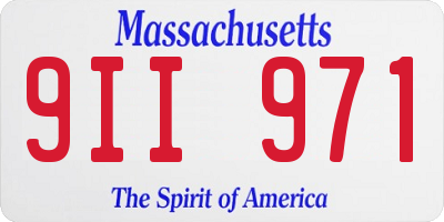 MA license plate 9II971