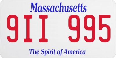 MA license plate 9II995