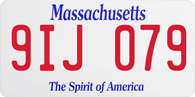 MA license plate 9IJ079