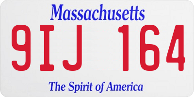 MA license plate 9IJ164
