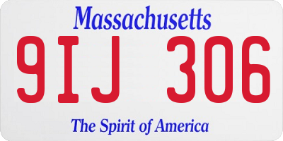 MA license plate 9IJ306