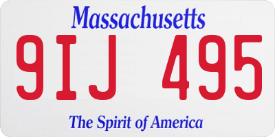 MA license plate 9IJ495