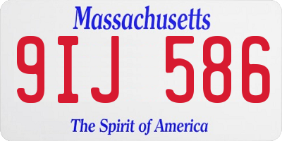 MA license plate 9IJ586