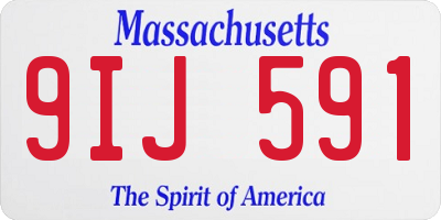 MA license plate 9IJ591
