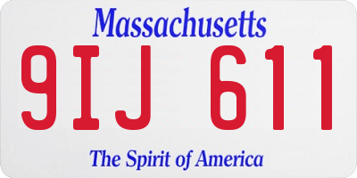 MA license plate 9IJ611