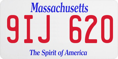 MA license plate 9IJ620