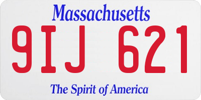 MA license plate 9IJ621