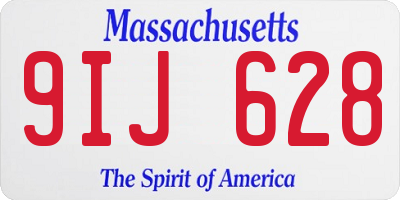 MA license plate 9IJ628