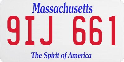 MA license plate 9IJ661