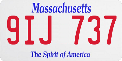MA license plate 9IJ737
