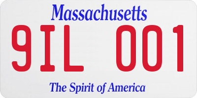 MA license plate 9IL001