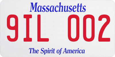 MA license plate 9IL002