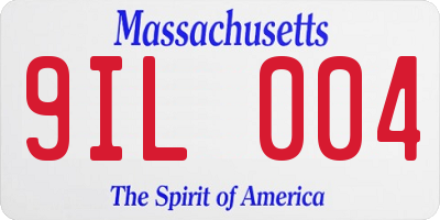 MA license plate 9IL004