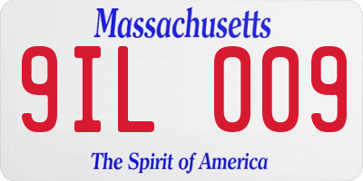 MA license plate 9IL009
