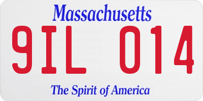 MA license plate 9IL014