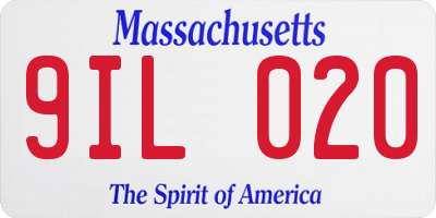 MA license plate 9IL020