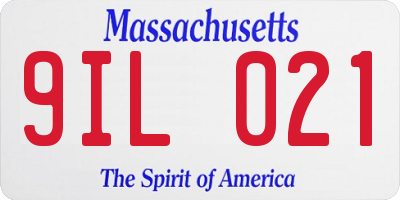 MA license plate 9IL021