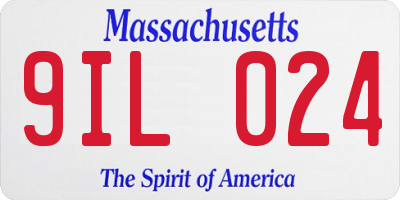 MA license plate 9IL024