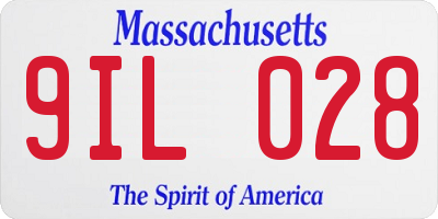 MA license plate 9IL028