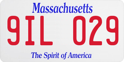 MA license plate 9IL029