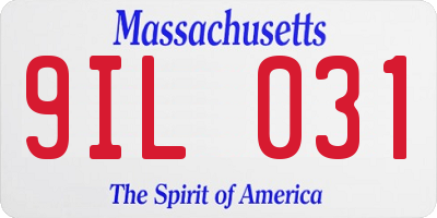 MA license plate 9IL031